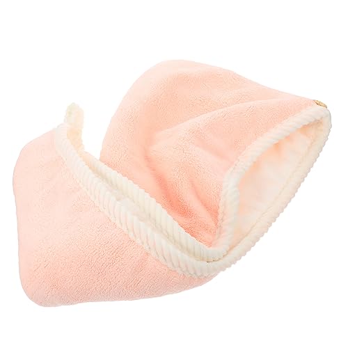 CALLARON Super Absorbent Hair Drying Towel Wrap with Button Design Quick Drying Hair Hat for Women Fleece Water Absorbent Hair Turban for Wet Hair After Shower Soft