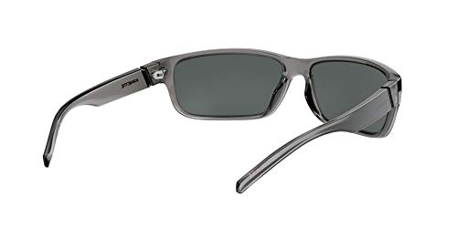 Arnette Men's An4271 Zoro Rectangular Sunglasses, Transparent Grey/Grey, 63 Mm #TOP7