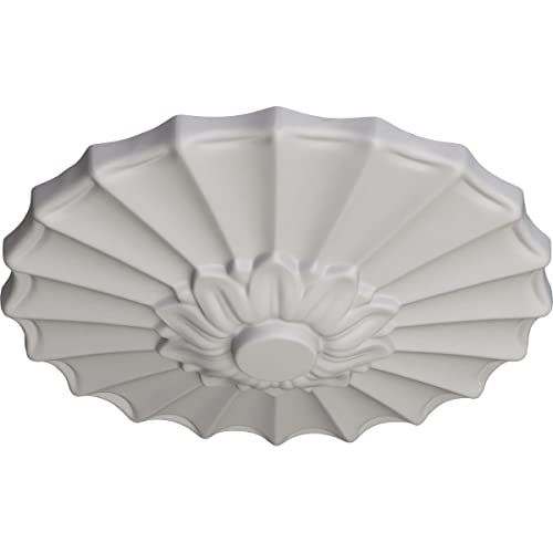 Image of Ekena Millwork Shakuras Ceiling Medallion, Ultra Pure White