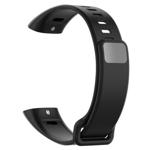 GETBSTOOP Cinturino in Silicone Regolabile Universale Smartwatch Cintura Impermeabile Cinturino di Ricambio for Huawei Band 2/Band 2 Pro (Nero)