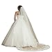 Zehope 1 Tier Bride Wedding Veil White 106' Cathedral Long Veils Soft Tulle Bridal Veil with Comb and Lace Edge (White)