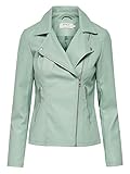 ONLY Damen Kunstlederjacke ONLMelisa Biker 15205625 harbor gray L