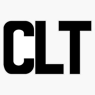 CLT Charlotte Douglas International Airport Black Ink Bumper Sticker Vinyl Decal 5"
