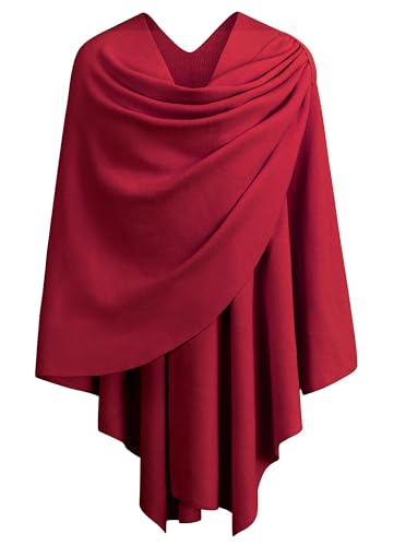 Image of PULI Womens Cross Front Poncho Shawl Wrap Elegant Wedding Formal Gift