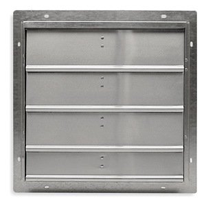 24 in Backdraft Damper/Wall Shutter, 24-1/2 in x 24-1/2 in