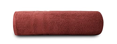 Textila 100% Cotton Terry Bath Sheet - Jumbo Size 40X70 Inches, Ultra Soft And Absorbent, Cranberry Color - Pack Of 1 Luxury Oversized Towel For Spa, Hotel, Gym, And Home Use #TOP1
