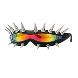 OhMill Cyclops - Gafas de sol punk perforadas, gafas de sol steampunk, gafas de sol Y2K, gafas de sol Cyberpunk, Y2K, COstume Cosplay