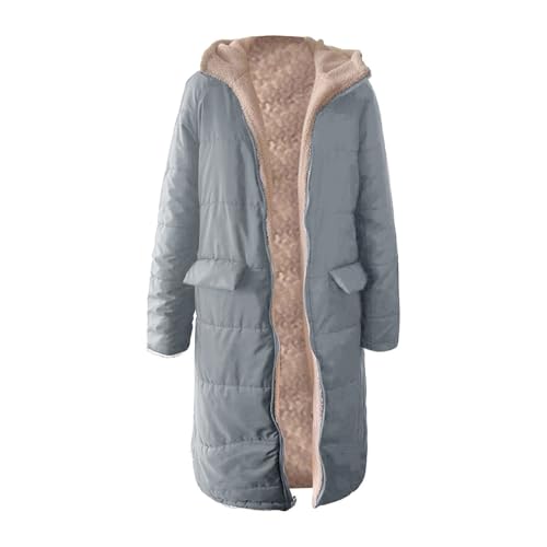 Generisch Steppmantel Damen Lang, Hundesport Jacke Damen, Wintermantel Lang Warm Winterjacke Outdoor Gefütterte Fleecejacken Winter Jacke Herbst Mantel Herbstjacke Übergangsjacke Steppjacke Parka