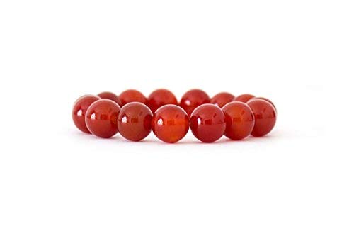 Natural AAA Carnelian Bracelet Stretch Bracelet | 7-7.5â€ Length Carnelian Bracelet Gemstone Bracelet | Unisex Bracelet | 10mm Round Shape Beads| Men Beaded Bracelet