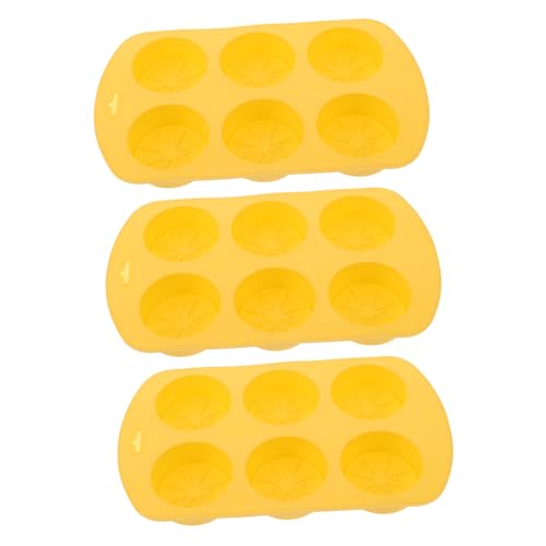 CIMAXIC 3 Piezas Molde De Limon Molde De Vela De Pilar Moldes Para Hornear Con Forma De Fruta Moldes De Jabón Para Hacer Jabón Equipo Para Derretir Cera Suculento Gel De Sílice Yellow