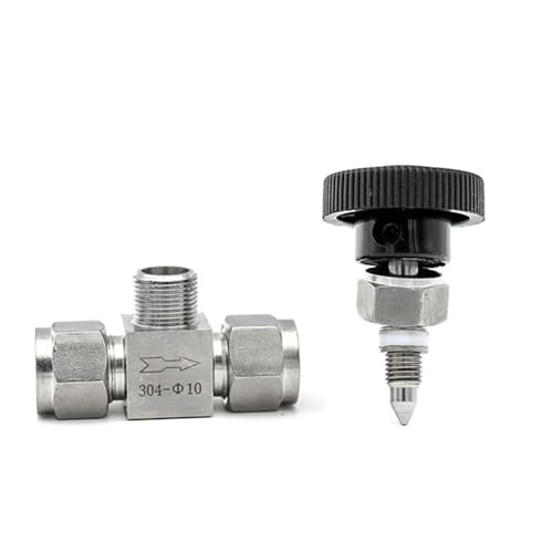 Robinet à pointeau 3mm en inox 304 pour réglage de précision - 5