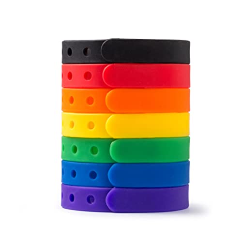 Mzzj 7 Pack-Tree Nut Allergy Bracelet Medical Alert Id Jewelry Food Allergy Bracelet,12Mm 100% Silicone Rubber Outdoor Sport Warning Adjustable Cuff Bracelet Wristband For Boy Girl #TOP4
