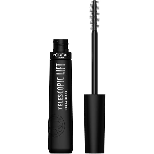 L'Oréal Paris - Mascara Volume et Longueur +5mm - Sans Paquet - Infusé aux Céramides - Telescopic Lift Extra Black