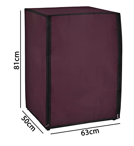 Image of Amazon Brand - Umi. Front Load Washing Machine Cover Suitable for Bosch 5.5 Kg, 6 Kg (50cmsX63cmsX81cms, MAROON)