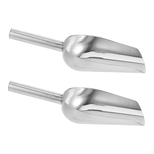 Alipis 2piezas Raspador De Hielo De Acero Inoxidable Cuchara De Hielo De Pala Para Alimentos Utensilios De Cocina Adecuado Para Hornear Comida De Mascotas y Servir Bufés