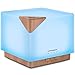 Square Aromatherapy Essential Oil Diffuser Humidifier, 700ml Large Capacity Modern Ultrasonic Aroma Diffusers Running 20+ Hours 7 Color Changing for Home Office Bedroom Living Room Study Yoga Spa