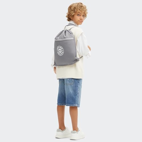 Sac à dos Kipling Supertaboo Inviting Grey C en toile grise robuste - 7