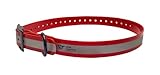 Wild Tracker, Halsband, Modell X-PERT Reflect, rote Farbe, breites reflektierendes Band, hitze- und kältebeständig, wasserdicht und verrottungsfest, extrem robuste Doppelschnalle