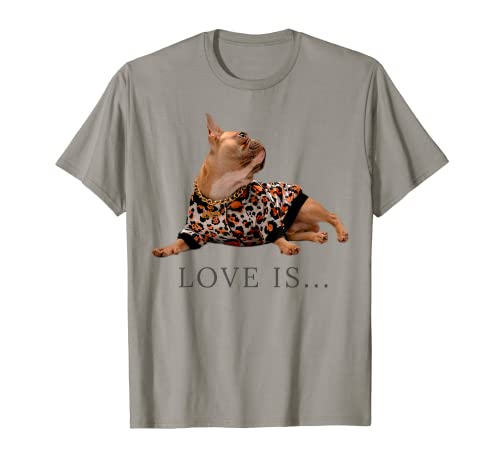 Love French Bulldog Camisa Frenchie Mom Dad Dog Puppy Pet Tee Camiseta