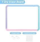VUSIGN Small White Board Dry Erase, 8.5'' x 11'' Dry Erase Board, Mini Whiteboard with Markers for Fridge, Wall, Locker