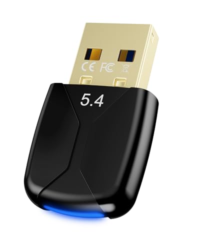 USB Bluetooth Adapter, RENGOGA 5.4 Bluetooth Adapter PC EDR Stick für Windows 11/10/8.1/7, Dongle für PC Laptop Kopfhörer Tastatur Maus Plug and Play Controller Headset Desktop