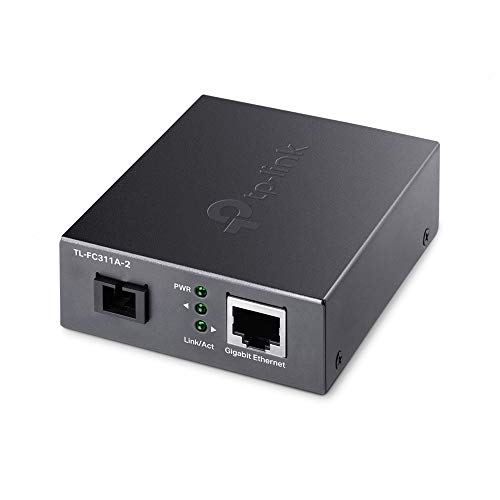 TP-Link TL-FC311A-2 Gigabit Ethernet Media Converters, Estende la Distanza Della Fibra fino a 2 km, Porta in Fibra SC, Porta RJ-45 GE, 1,25Gbps, Auto