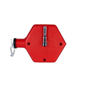 M-D Building Products 00760 ABS Tuff Line™ Contractor Chalk Reel, Durable and Reliable Chalk Line for Precision Marking, Ideal for Construction & Carpentry Projects (0.06 in. x 100 ft, Red)