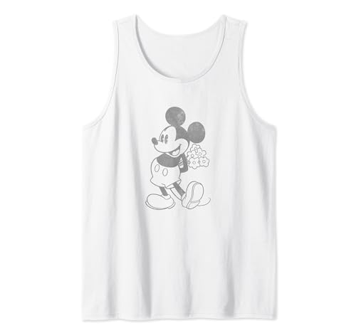 Débardeur Disney Mickey Mouse vintage haut sans manches fleurs été