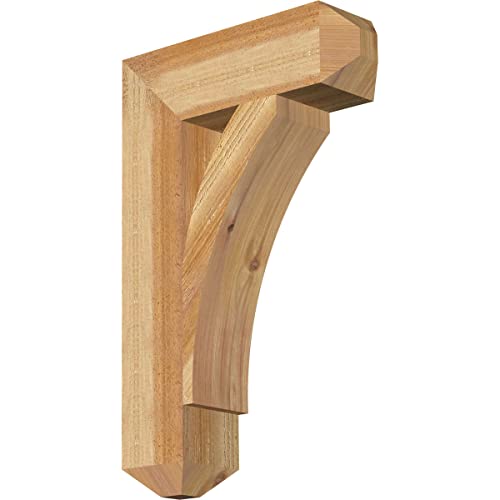 4"W x 14"D x 22"H Thorton Craftsman Rough Sawn Bracket, Western Red Cedar
