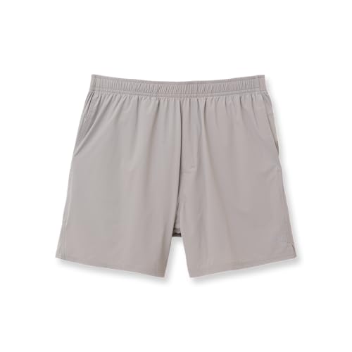 IBEX Springbok Men's Merino Wool Athletic Shorts with Pockets | Lightweight Running Shorts for Men with Built in Brief | Ideal for Gym, Hiking, Running & Everyday Wear | Granite (L)
