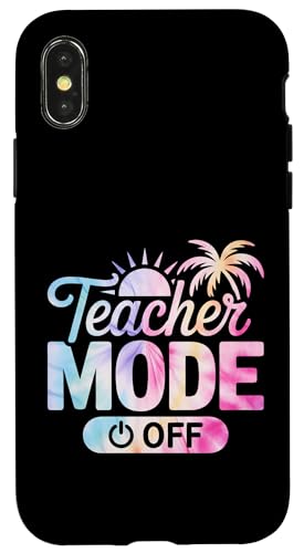 Teacher Mode Off Happy Last Day Of School Summer Break Funny Custodia per iPhone X/XS