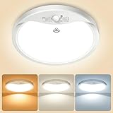 zemty 22cm LED Deckenlampe mit Bewegungsmelder Innen 18W 1800lm, 3 Modi/3 Zeiten...