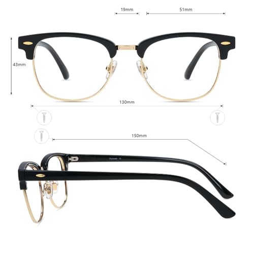 Image of Firmoo Browline Blue Light Blocking Glasses for Women /Men, Stylish Computer & Phone Eyewear Anti Eyestrain
