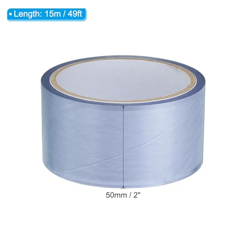 Image of PATIKIL Non Stick Static Tapes 2 in x 50 Ft, 2 Roll Duct Tape No Glue Electrostatic Adsorption Tape for Organizing Cables Securing Crafts, Transparent