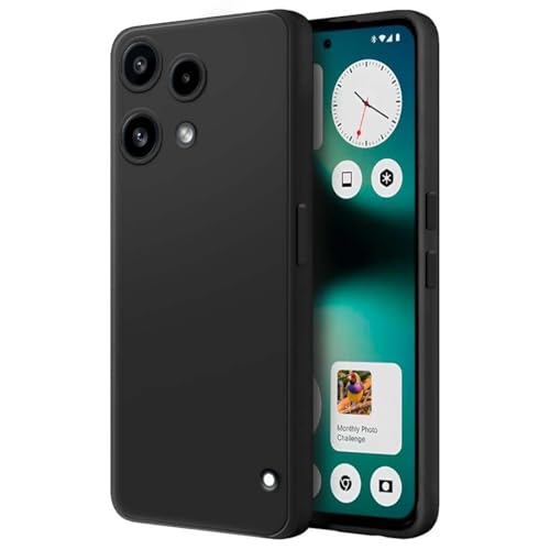 Image of Designerz hub Nothing Phone 3A Lite Back Cover | Soft Silicone Slim Back Case Cover for Nothing Phone 3A Lite- Black
