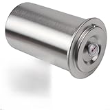 Jonikuper Prensa de carne de acero inoxidable con termómetro integrado para jamón, carne de res y aves de corral, color plateado