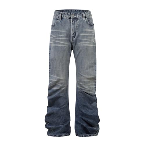 Men's Jeans American High-Street Retro Gradient Loose Straight-Leg Casual Pants