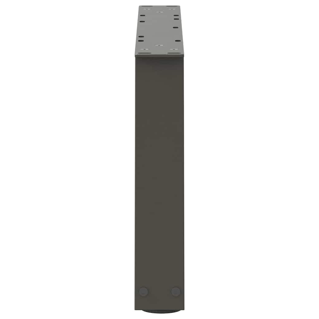 Nogi stolika kawowego w kształcie litery V, 2 sztuki, antracytowa, malowana proszkowo, stal 60 x (30-31,3) cm, z regulowaną wysokością, do salonu, biura, rama meblowa "zrób to sam", wytrzymała