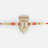 Amazing Bro Beard Rakhi for Brother Handmade Bracelet Rakhi for Kids Raksha Bandhan Bhaiya Bhabhi Colorful Beads Rakhi