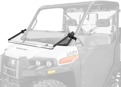 SuperATV Bobcat UV34 Scratch-Resistant Flip Down Windshield | Sta...