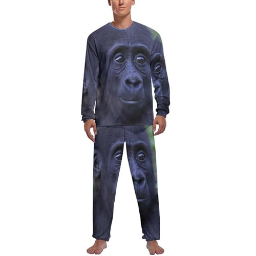 Pijama homme haut et bas Chimpanzé aux finitions haut de gamme