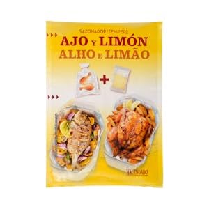 Sazonador ajo y limón Hacendado para carne y pescado al horno y microondas con bolsa Sobre 30 g Pack 2