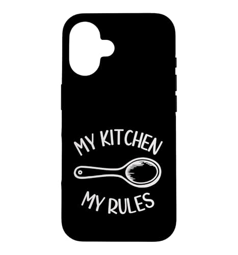 My Kitchen My Rules Foodie Chef Cook�M�t�g �����Y ���f�B�[�X �L�b�Y �X�}�z�P�[�X iPhone 16 �p