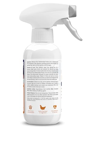 Image of Vetericyn Plus Poultry Care Spray | Healing Aid and Skin Repair for Chicken Wounds, Pecking Injuries, Bumblefoot, Vent Prolapses, and More. 8 ounces