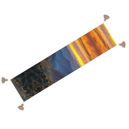 Chemin de table motif montagne 152 cm pour decoration cuisine et commode - 3
