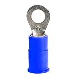 Install Bay Vinyl Terminal Ring Connector 16/14 Gauge 3/8 Inch, Blue - BVRT38, 100 Pack