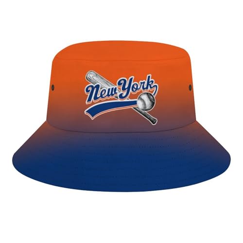 Baseball Bucket Hat City Gradient Outdoor Fisherman Hat Summer Bucket Sun Hats Sports Fans Gift for Men Women Youth
