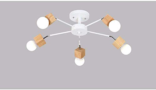 Plafonnier LED extérieur moderne en bois 60x25cm blanc 5W lumière blanche