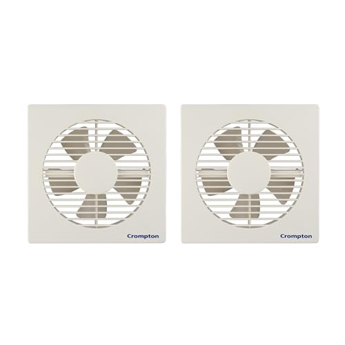 Image of Crompton Axial Air High-Speed Plastic Exhaust /Ventilation Fan (150 mm /6 Inches, White, Pack of 2)