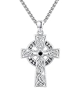 Ierse Keltisch Kruis Ketting 925 Sterling Zilveren Kruis Hanger Ketting Keltische Viking Sieraden Religieuze Beschermende Gift Compatibele Mannen Vrouwen Jongens